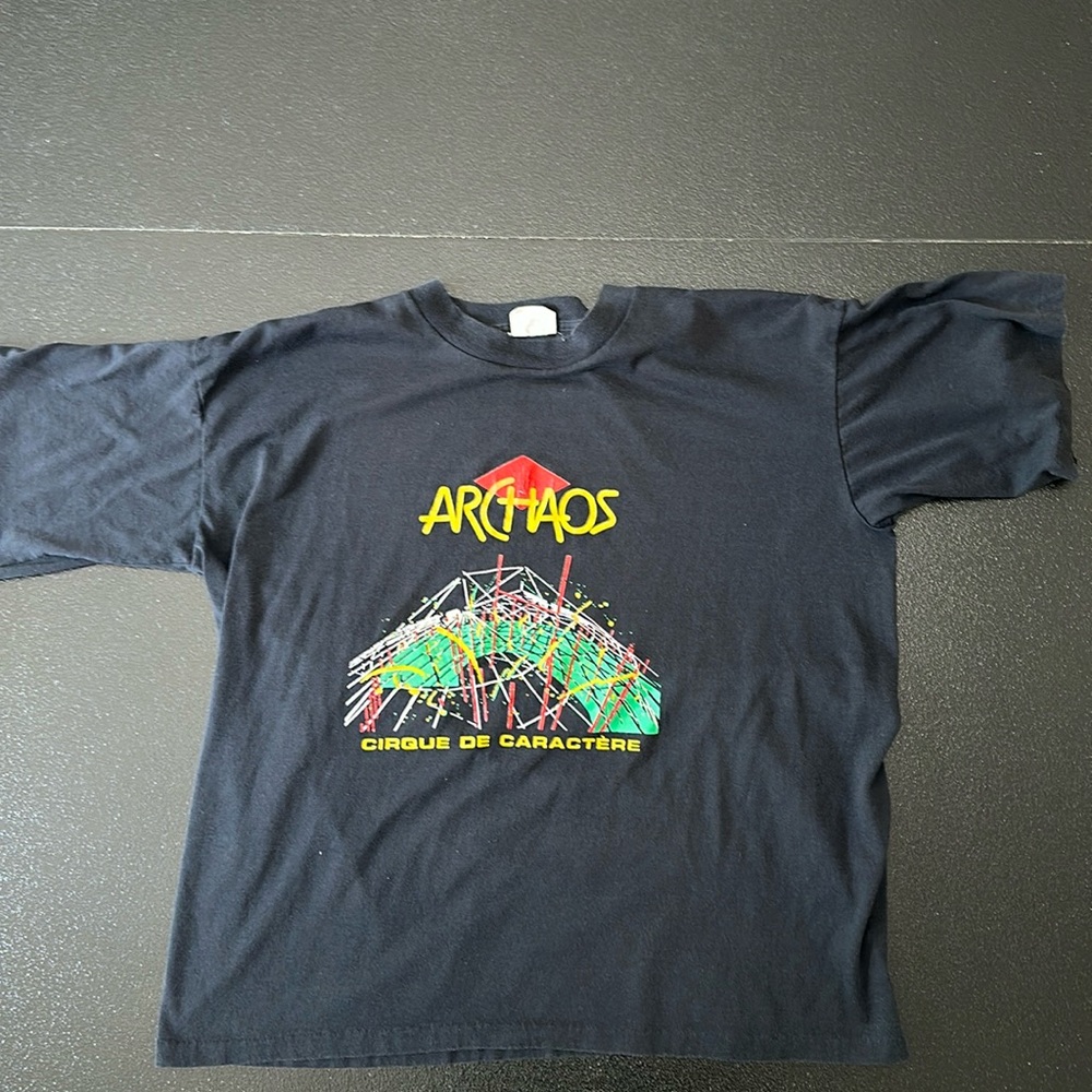 Vintage Archaos Cirque De Caractere t-shirt from 1991